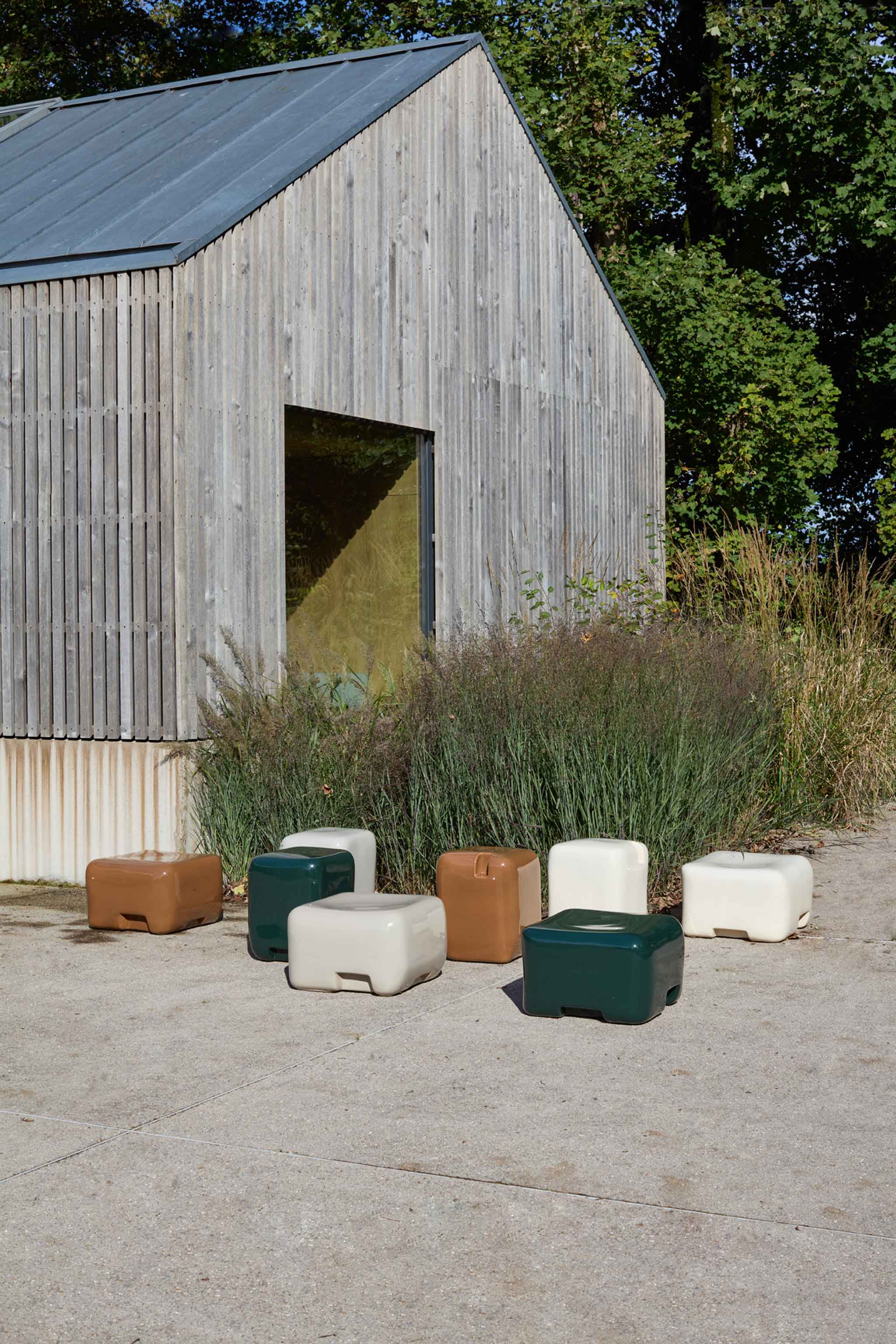 Cobble Tall Side Table & Stool
